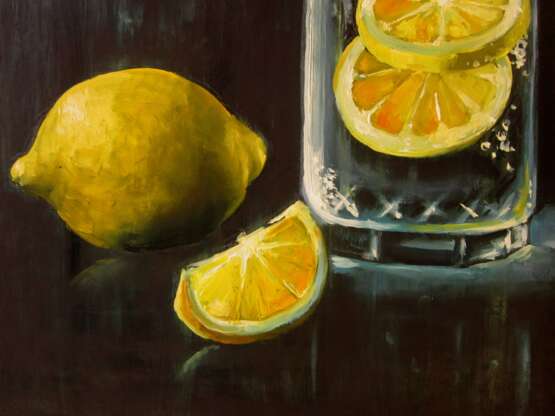 Peinture « Ah, les citrons ! », Toile sur le sous-châssis, Couteau à peindre, Art contemporain, Nature morte, Ukraine, 2021 - photo 2