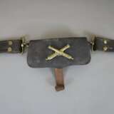 Antike Artillerie-Tasche mit Gürtel - Foto 4
