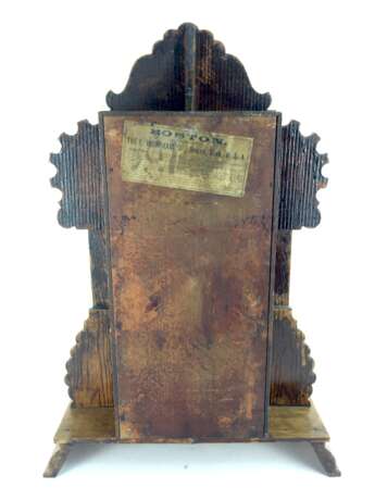 Portal-Uhr / Aufsatzuhr: Holzgehäuse, Boston manufactured by The E. Ingraham Co., um 1900, sehr gut. - Foto 3