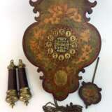 Schilder-Uhr / Bilder-Uhr, Neobarock, Holzschild von Hand bemalt, 19. Jahrhundert, mit Pendel und Gewichten, sehr gut. - фото 2