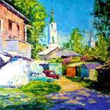 Painting “Forgotten courtyard”, Canvas on cardboard, Oil on canvas, Impressionist, Cityscape, Russia, 2021 - photo 1