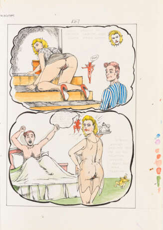 Blatt eines pornografischen Pop-Art-Comics. - Foto 1