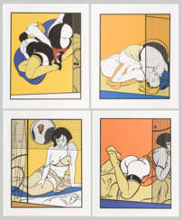 4 Pop-Art-Werke mit erotischen Szenen.