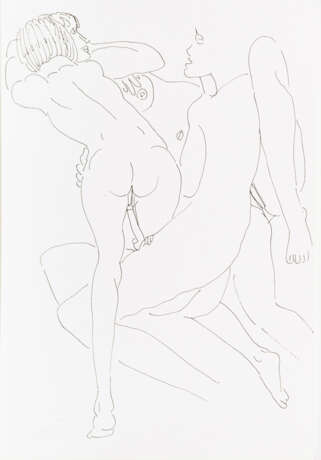 FRANK, Edvard (1909 Korschenbroich - 1972 Saarlouis). Fran, Edvard: 5 Erotische Zeichnungen. - Foto 4
