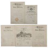 Kleine Sammlung Dokumente 5-teilig best aus: Patent als Hauptmann - photo 1