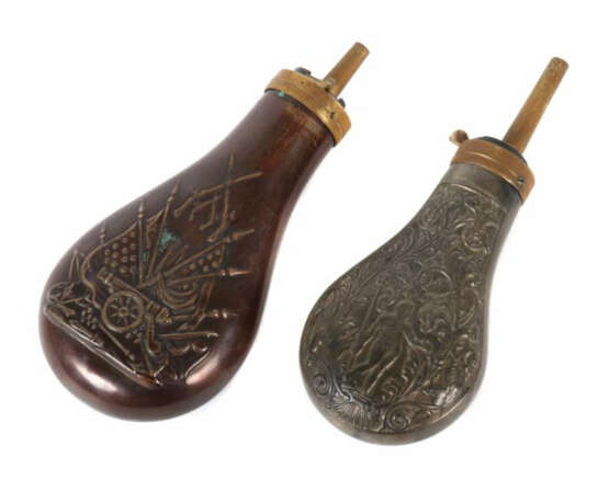 Zwei Pulverflaschen wohl 19. Jahrhundert - Foto 1
