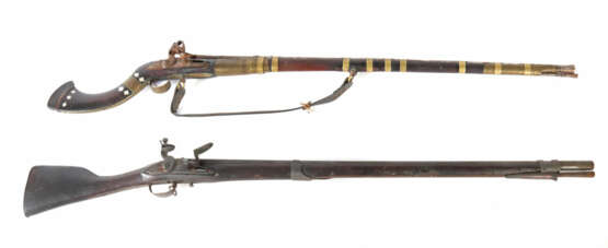Zwei Steinschlossgewehre 19. Jahrhundert - Foto 1