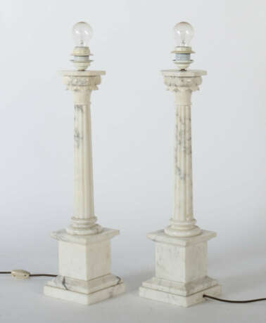 Paar Tischleuchter in Säulenform 1960er Jahre - Foto 4
