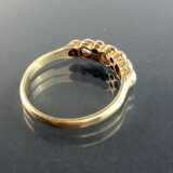 Eleganter Brillant-Ring: Gelb-Gold 585, 0,7 Karat, Wesselton / Weiß, Halb-Memory-Ring, sehr gut. - photo 3