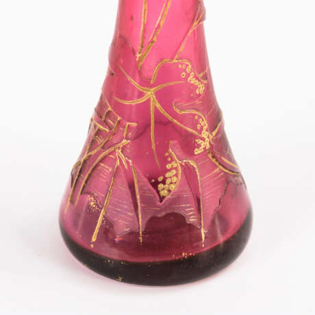 Kleine Jugendstil-Vase mit Ätzdekor - photo 3