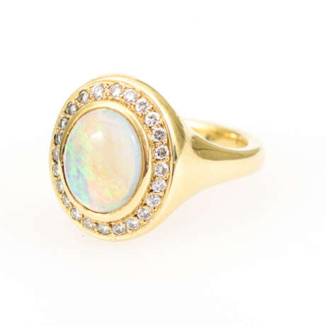 Entourage-Ring mit Opal und Brillanten - photo 2