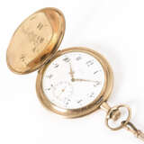 Vergoldete Savonnette mit langer Uhrenkette - фото 1