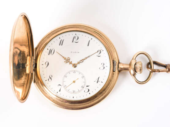 Vergoldete Savonnette mit langer Uhrenkette - photo 2
