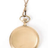Vergoldete Savonnette mit langer Uhrenkette - photo 3