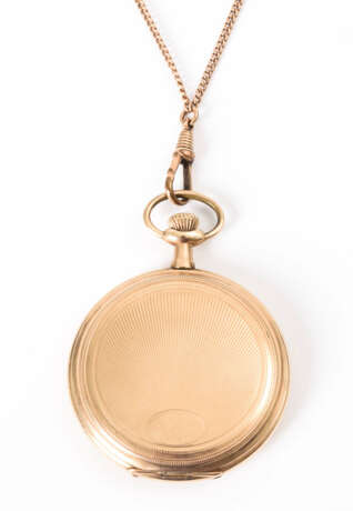Vergoldete Savonnette mit langer Uhrenkette - photo 3