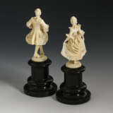 2 Elfenbeinfiguren: Rokoko-Dame und -Herr - фото 4
