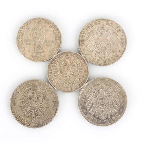 5 Silbermünzen - Foto 2