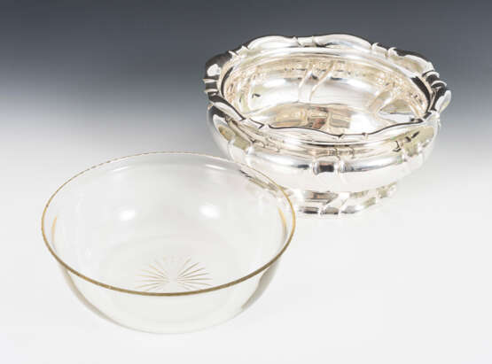 Silberbowle mit Glaseinsatz - Foto 2
