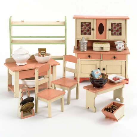 Konvolut 8 Möbel für die Puppenküche - Foto 1