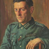 E. Ludwig: Portrait Grenadier Schmidt, Dresden, I. Grenadier-Regiment 442, 1942, Öl auf Leinwand - Foto 1