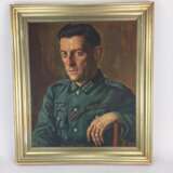 E. Ludwig: Portrait Grenadier Schmidt, Dresden, I. Grenadier-Regiment 442, 1942, Öl auf Leinwand - photo 2