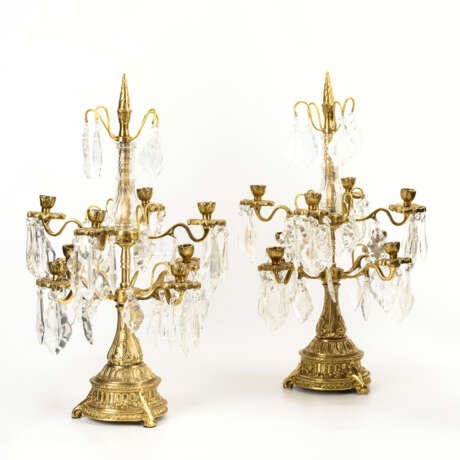 Paar dekorative Leuchter mit Prismenbehang - фото 1