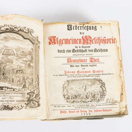 "Uebersetzung der algemeinen(!) Welthistorie ..." 4 Bände - photo 3