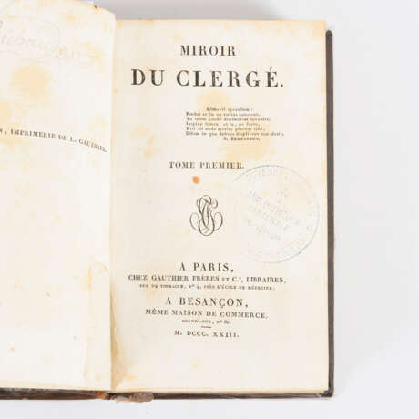 "Miroir du Clergé" 2 Bände - photo 1