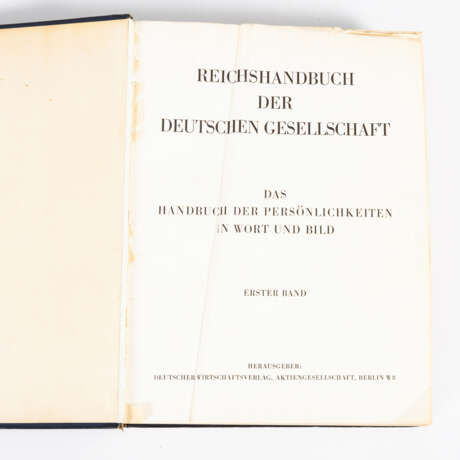 "Reichshandbuch der Deutschen Gesellschaft" 2 Bände - Foto 1
