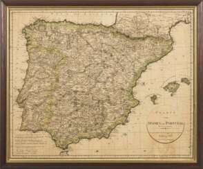 FEMBO, Georg Christoph Franz (1781 -1848). Landkarte Spanien und Portugal.
