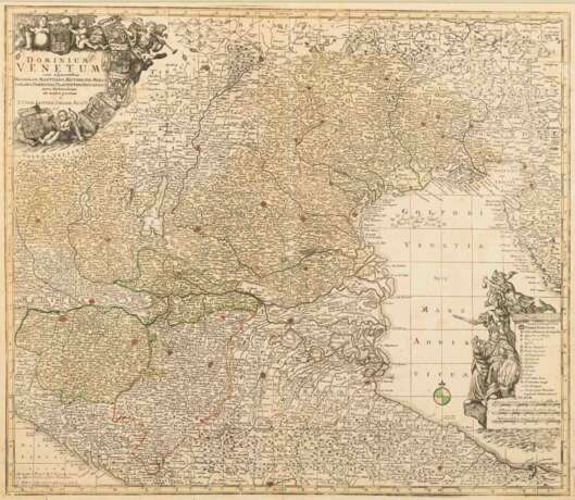 LOTTER, Tobias Conrad (1717 - 1777 Augsburg). Landkarte Italien. - фото 1