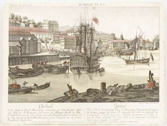 LEIZEL, Balthasar Friedrich (1755 Augsburg - 1812). Guckkastenbild Quebec. - Foto 1