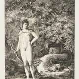 GESSNER, Salomon (1730 Zürich - 1788 Zürich). "Ein Adler stürzt sich auf Ganymed" | "Apoll und der getötete Drache Python". - фото 2