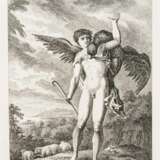 GESSNER, Salomon (1730 Zürich - 1788 Zürich). "Ein Adler stürzt sich auf Ganymed" | "Apoll und der getötete Drache Python". - фото 3