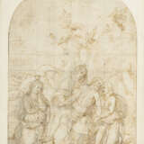 !!! Barocke Entwurfszeichnung für ein Altargemälde. - Foto 1
