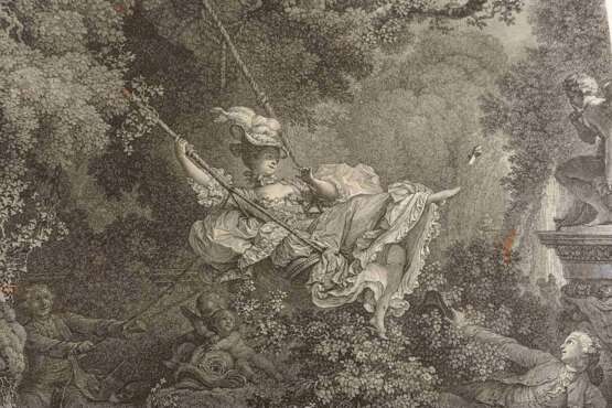 DE LAUNAY, Nicolas (1739 Paris -1806 Paris). Stich auf Metallplatte - nach Fragonard. - Foto 2