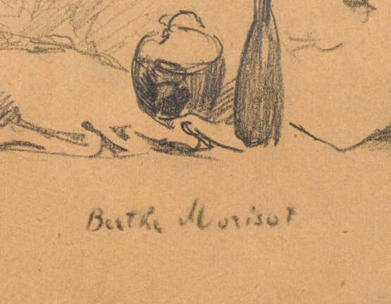 MORISOT, Berthe (1841 Bourges - 1895 Paris). Morisot, Berthe: Picknick-Szene mit drei Frauen. - photo 2