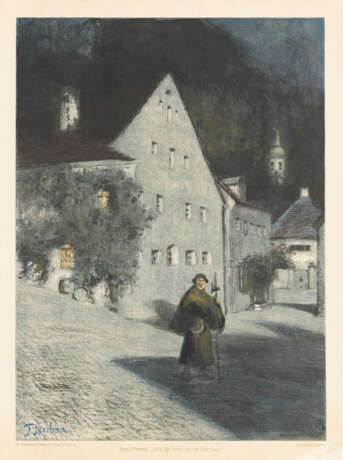 SKARBINA, Franz (1849 Berlin - 1910 Berlin). "Nachtwächter". - Foto 1