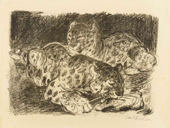 FISCHER, Carl (1809 - 1974). Leopardin. - Foto 1