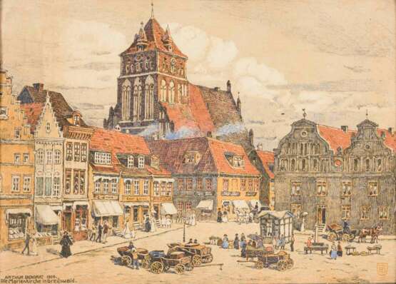 BENDRAT, Arthur (1872D). "Die Marienkirche in Greifswald". - photo 1