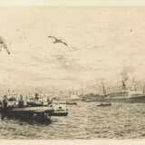 LANGBROEK, Maarten (1918 IJmuiden - 1985 Harderwijk). Undeutlich signiert: Hafen Rotterdam. - Foto 1