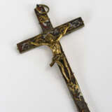 Kruzifix mit Boulle-Technik und Reliquienkreuz mit Perlmutt - photo 3