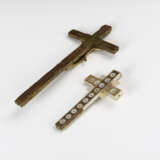 Kruzifix mit Boulle-Technik und Reliquienkreuz mit Perlmutt - photo 5