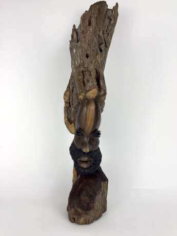 Seltene Skulptur / Plastik: Afrikanischer Buschmann / Stammes-Mann, Südafrika, Afro-Gelbholz, aufwendig, sehr selten! - photo 3