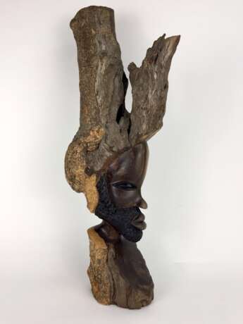 Seltene Skulptur / Plastik: Afrikanischer Buschmann / Stammes-Mann, Südafrika, Afro-Gelbholz, aufwendig, sehr selten! - photo 4