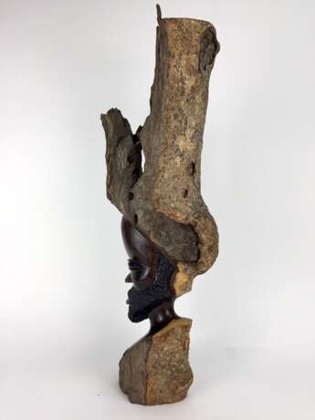 Seltene Skulptur / Plastik: Afrikanischer Buschmann / Stammes-Mann, Südafrika, Afro-Gelbholz, aufwendig, sehr selten! - Foto 6
