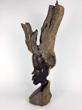 Seltene Skulptur / Plastik: Afrikanischer Buschmann / Stammes-Mann, Südafrika, Afro-Gelbholz, aufwendig, sehr selten! - фото 7