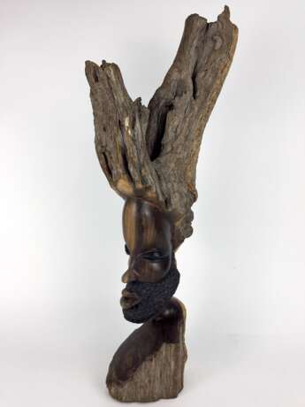 Seltene Skulptur / Plastik: Afrikanischer Buschmann / Stammes-Mann, Südafrika, Afro-Gelbholz, aufwendig, sehr selten! - photo 8