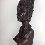 Afro-Gelbholz-Skulptur: Xhosa-Frau / amaXhosa-Stammesangehörige / schwarzafrikanische Buschfrau, Südafrika 1970, selten! - фото 9