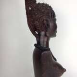 Afro-Gelbholz-Skulptur: Xhosa-Frau / amaXhosa-Stammesangehörige / schwarzafrikanische Buschfrau, Südafrika 1970, selten! - Foto 11